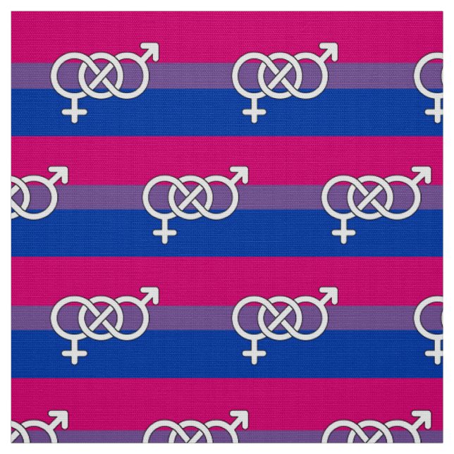 Tissu Drapeau du symbole de la fierté bisexuelle (Échantillon)