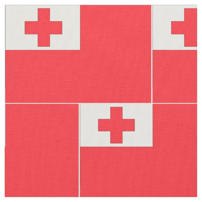 Tissu Drapeau du Tonga (Fermer)