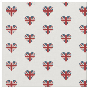 Tissu Drapeau en forme de coeur d'Union Jack