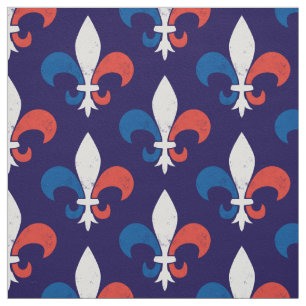 Tissu Drapeau français Fleur de Lys