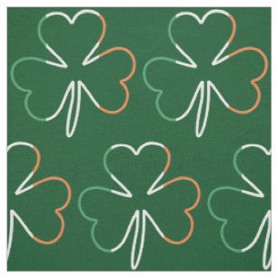 Tissu Drapeau irlandais Couleurs Shamrock Clover St Patr