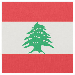 Tissu Drapeau libanais