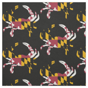 Tissu Drapeau Maryland Motif de crabe bleu