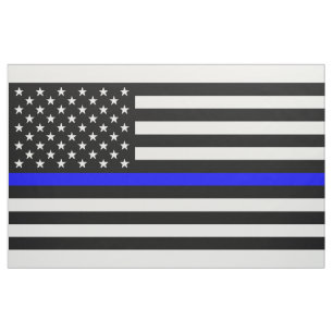 Tissu Drapeau mince de mémorial de policiers de Blue