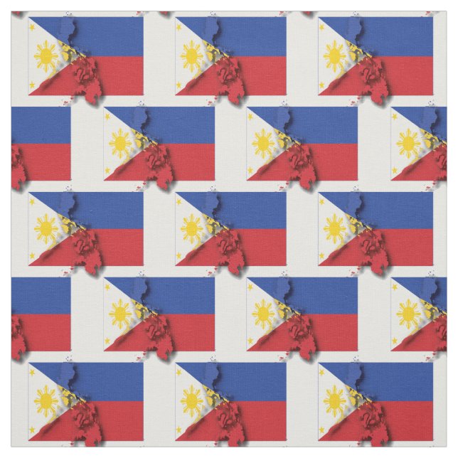 Tissu Drapeau PHILIPPINES Plan philippin (Échantillon)