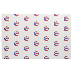 Tissu Drapeau porto-ricain rond