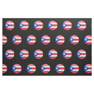 Tissu Drapeau porto-ricain rond