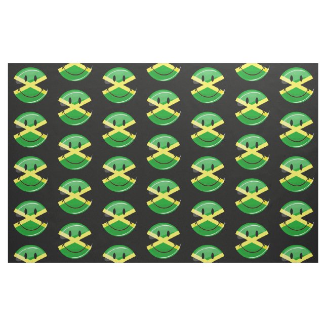Tissu Drapeau souriant jamaïcain (Fat Quarter)