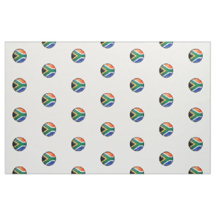 Tissu Drapeau sud-africain rond brillant