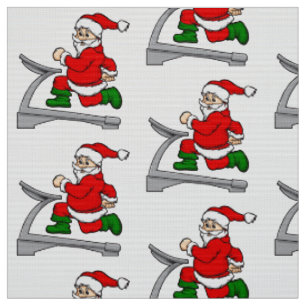 Tissu drôle de tapis de course santa claus