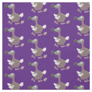 Tissu Drôle dessin animé d'oiseau de dodo