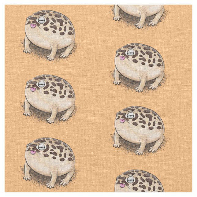 Tissu Drôle dessin de grenouille à pluie dans le désert (Fermer)