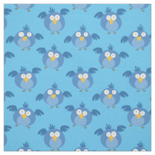 Tissu Drôle Oiseaux Silly Blue Bird Enfants Cartoon