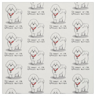 Tissu Drôle Tourbé Bichon Frise Chien - mignon