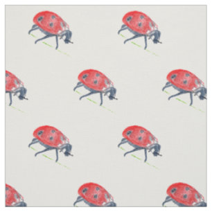 Tissu du coton peigné par coutume de coccinelle