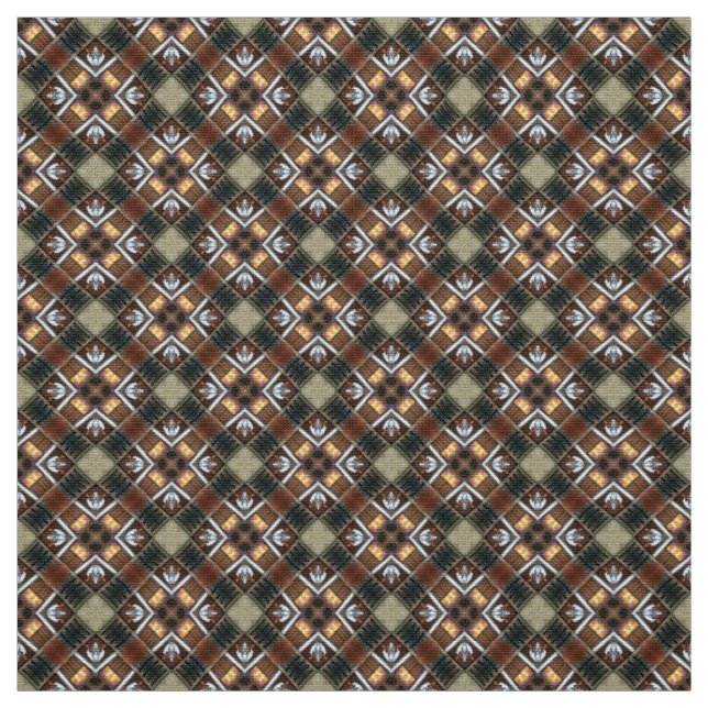 Tissu d'Upholstery Brown foncé et bleu (Échantillon)