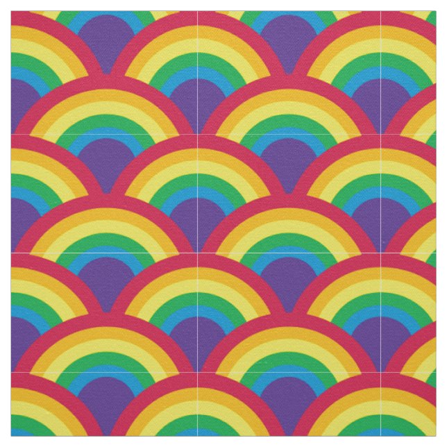 Tissu Échelle de sirène arc en arc (Échantillon)