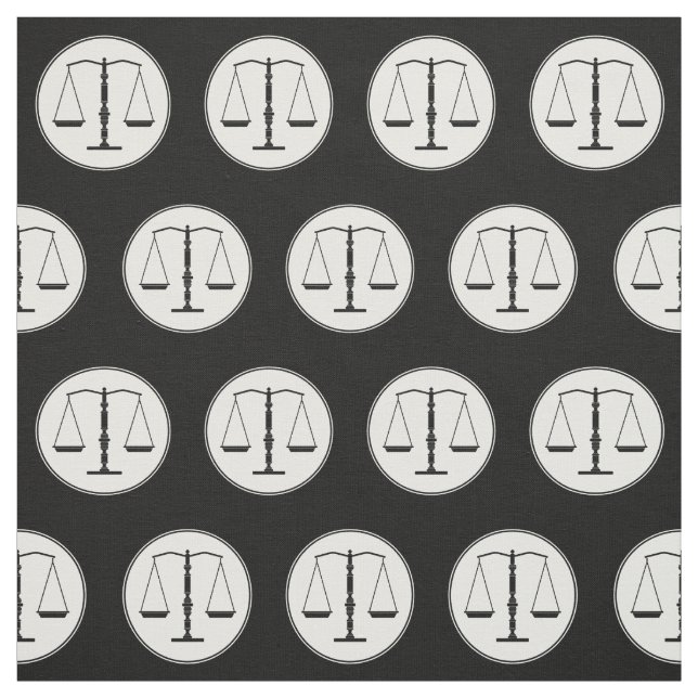 Tissu Échelles de noir de justice (Échantillon)