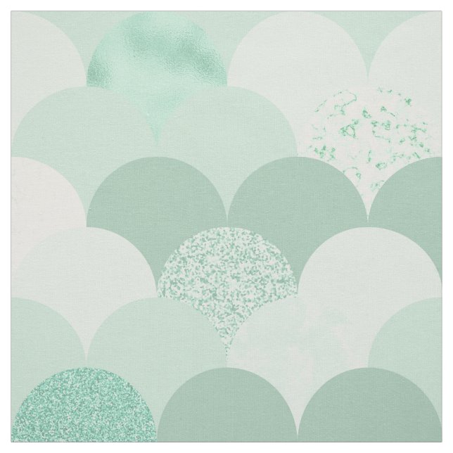 Tissu Échelles de sirènes vertes (Échantillon)