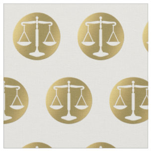 Tissu Échelles d'or élégantes d'avocat de la justice 