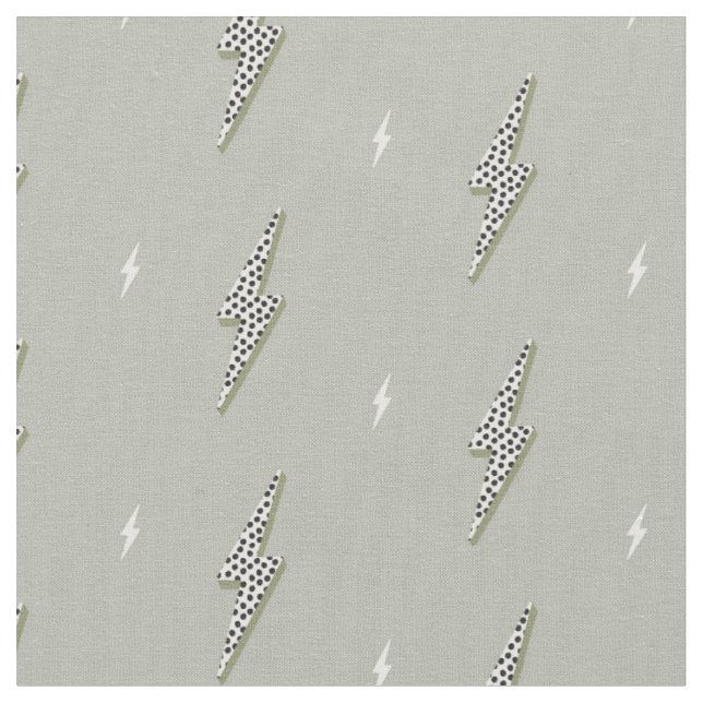 Tissu Éclair électrique vert kaki simple (Fermer)