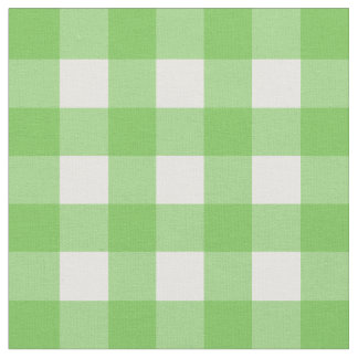 Tissu Éclair vert et contrôle blanc de guingan