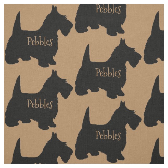 Tissu écossais de chien de Terrier personnalisé (Échantillon)