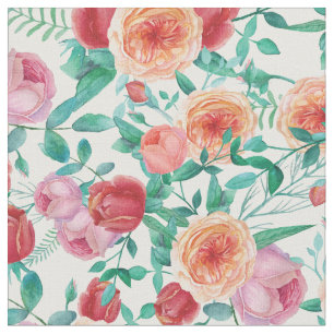Tissu Élégance Vintage Chic Antique Rose Motif