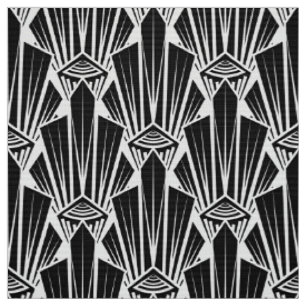 Tissu Élégant art sombre déco éléments géométriques abst