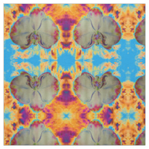 Tissu Elégant boho abstrait aquarelle orchidée peinture