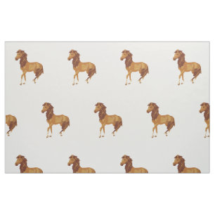 Tissu Élégant cheval arabe aquarelle équestre