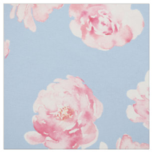 Tissu Élégant Couleur D'Aquarelle Rose Et Bleu