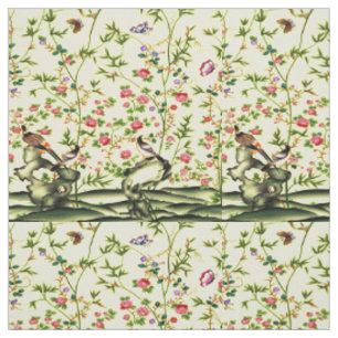 Tissu élégant d'oiseau de marguerites