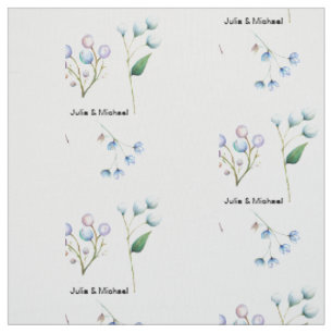Tissu Élégant Mariage Floral Soft Botanical Romance