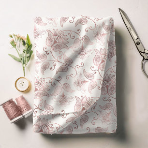Tissu Elégant Paisley Floral Rose Gold ID639