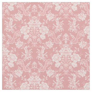 Tissu Élégant romantique chic floral Damask-Pastel rose