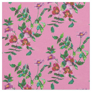 Tissu Elégant roses d'aquarelle magenta rose