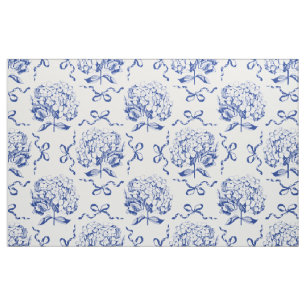 Tissu Elégant Vintage Blue Hydrangea Flower Bows