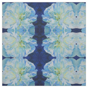 Tissu Elégante couleur bleue turquoise florale