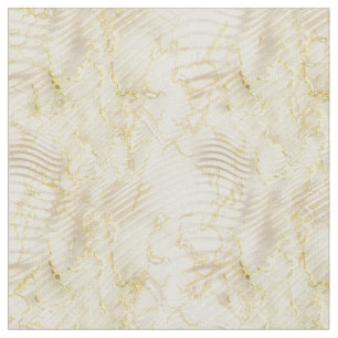 Tissu Elégante crème Ripple & or