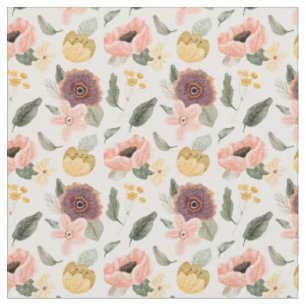 Tissu Élégante fleur pastel motif l Feminine l Rose
