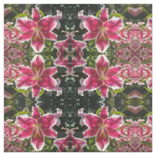 Tissu Élégante fleur rose tropicale classique lys