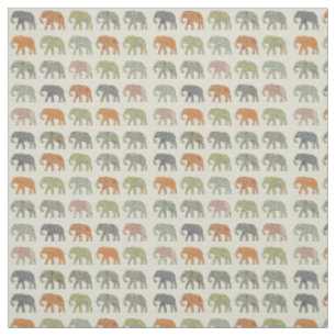 Tissu Eléphant Coloré Animal Motif contemporain