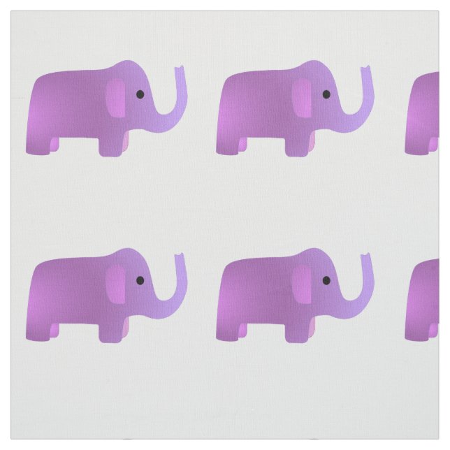 Tissu Eléphant rose mignon (Échantillon)