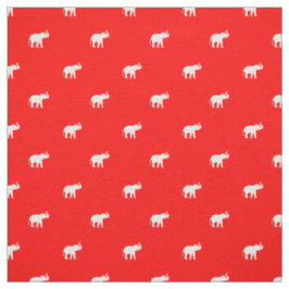 Tissu Éléphant rouge chanceux