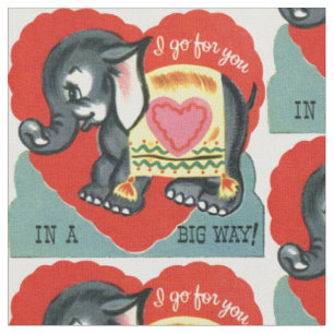 Tissu Eléphant vintage Valentine