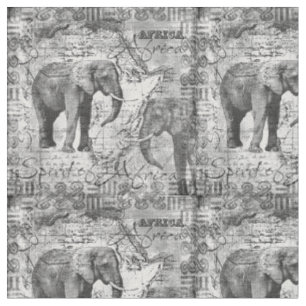 Tissu Éléphants africains
