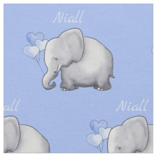 Tissu Eléphants Cutes Personnalisés Baby Boy Nursery