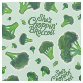 Tissu Elle coupe du brocoli Humour Génération X Cuisine