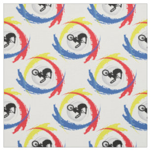 Tissu Emblème tricolore de BMX